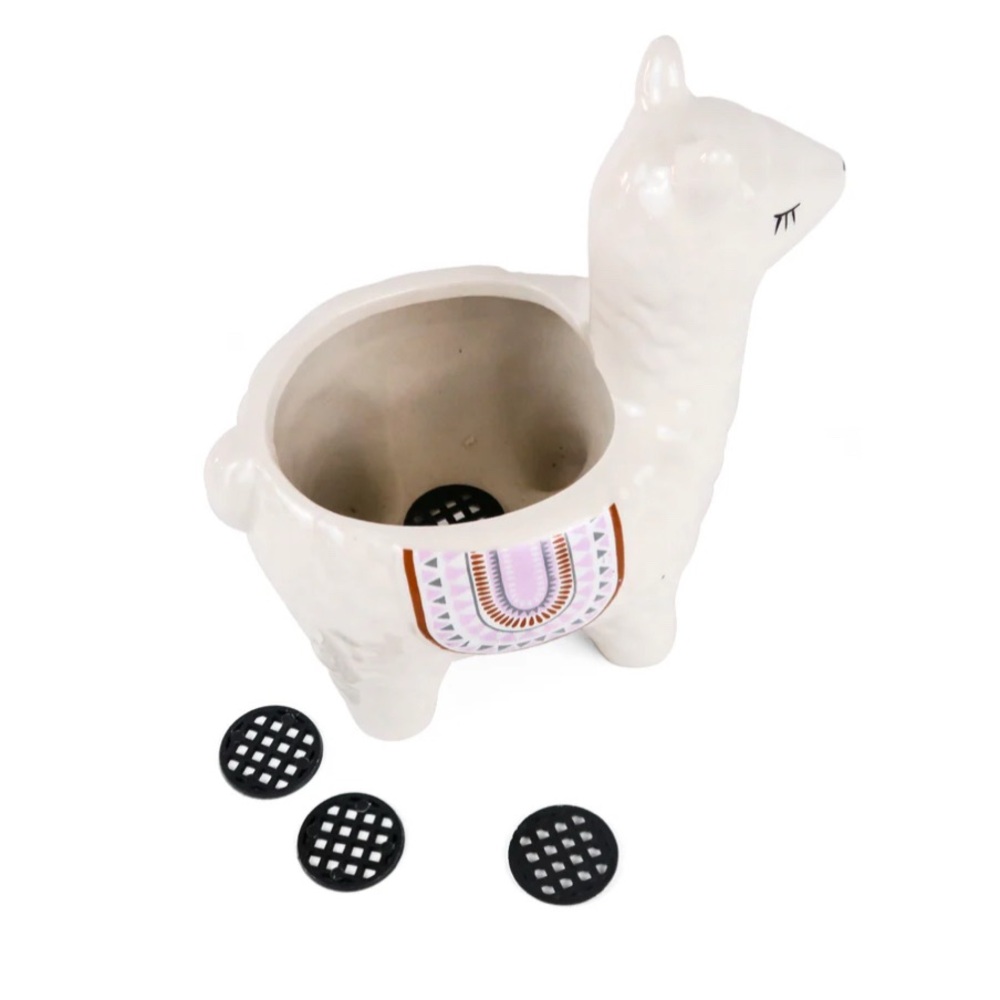 COTTA 4 Llama Planters Blue, Red, White and Green - NIB